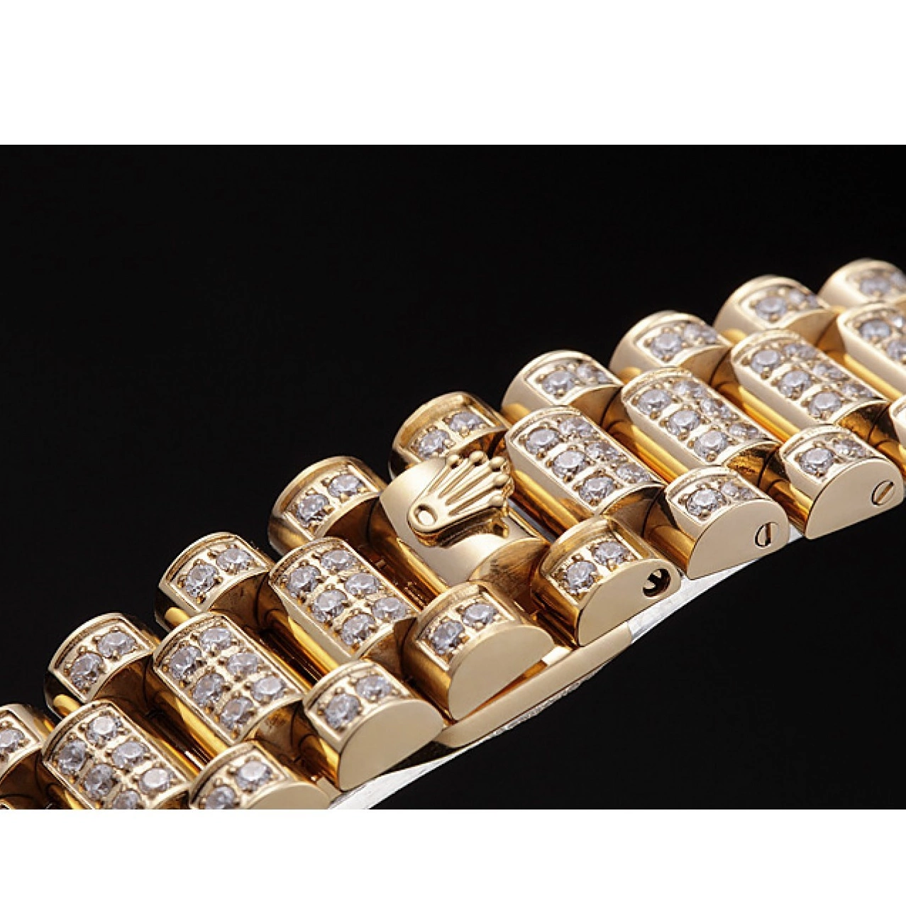 Aaa replica watch Diamonds Yellow Gold-srl185 Day-Date Swiss Rolex 621615 0724